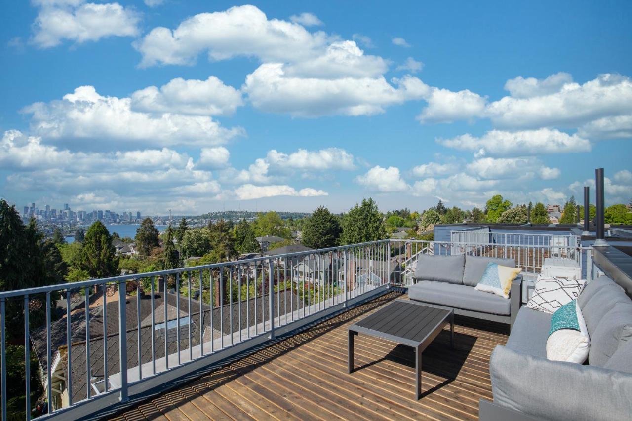 Rooftop Patio With Waterview, Private Garden & Grill 3Br 3Ba- Modern Cityscape Seattle Exterior foto